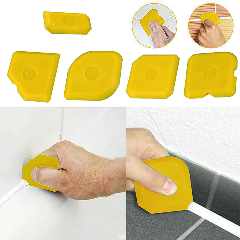 Drone Camera Stabilized - ชุดเครื่องมือขูดซีลแลนท์ 5 ชิ้น ชุดเครื่องมือขจัดคราบซิลิโคน ตะไบปาดเรียบ ขัดทำความสะอาด