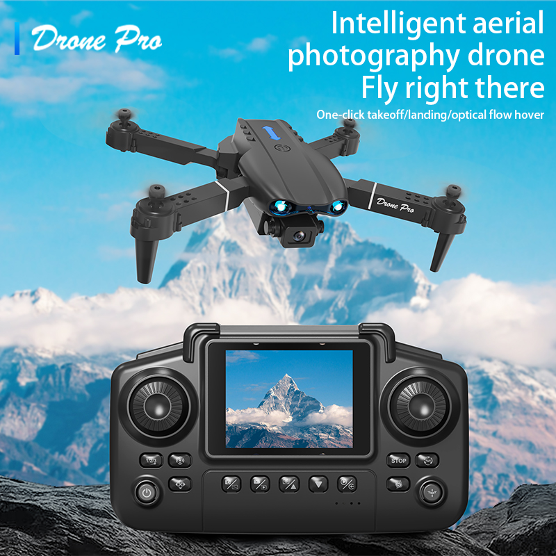 Drone Camera Hd - E99 Airหน้าจอควบคุมDrone Professionalกว้างRC Dron HD 4Kกล้องพับเฮลิคอปเตอร์เครื่องบินQuadcopter