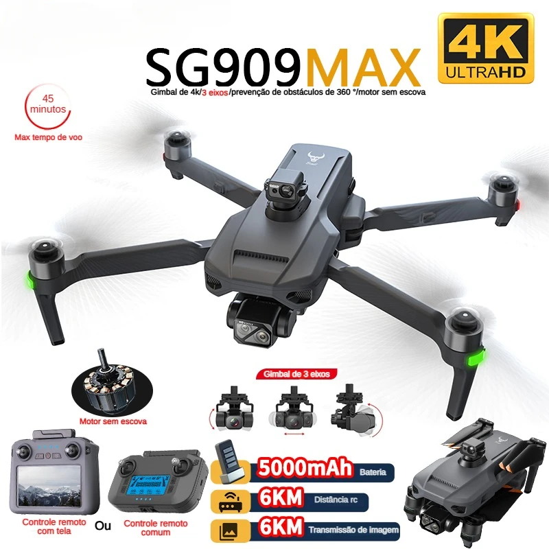 Drone Camera Professional - ZLL SG909 SG909MAX Professional Drone 4Kกล้อง